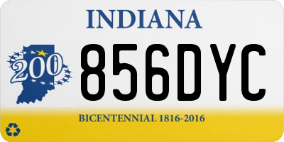 IN license plate 856DYC