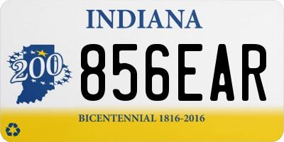 IN license plate 856EAR