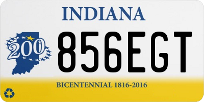 IN license plate 856EGT