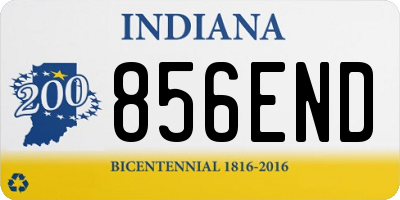 IN license plate 856END