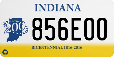 IN license plate 856EOO