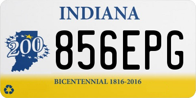 IN license plate 856EPG