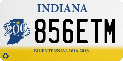 IN license plate 856ETM