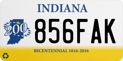 IN license plate 856FAK