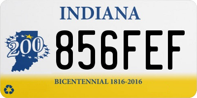 IN license plate 856FEF