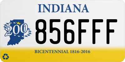 IN license plate 856FFF