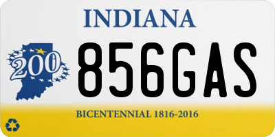 IN license plate 856GAS