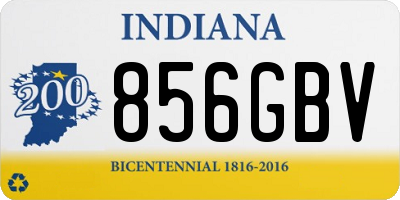 IN license plate 856GBV