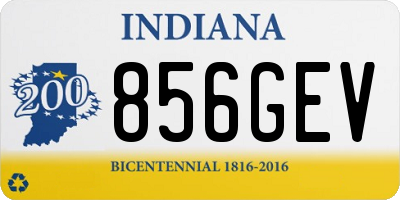 IN license plate 856GEV