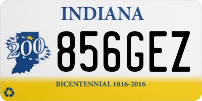 IN license plate 856GEZ
