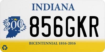 IN license plate 856GKR