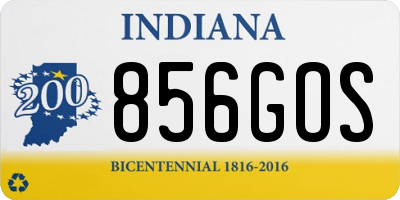IN license plate 856GOS