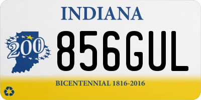 IN license plate 856GUL