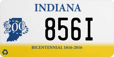 IN license plate 856I