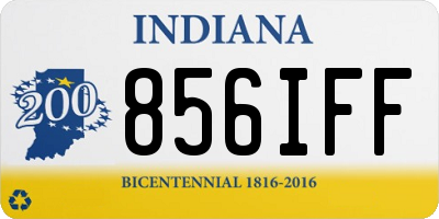 IN license plate 856IFF