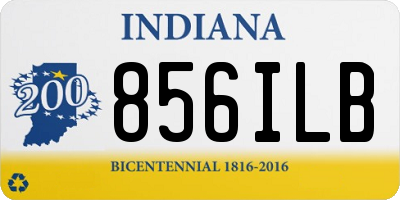 IN license plate 856ILB