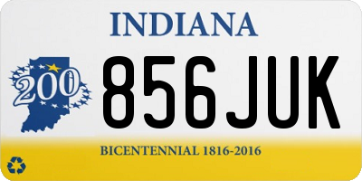 IN license plate 856JUK