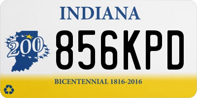 IN license plate 856KPD