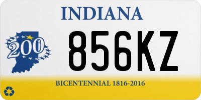 IN license plate 856KZ