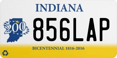 IN license plate 856LAP
