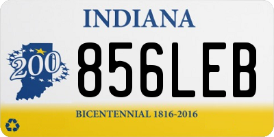 IN license plate 856LEB