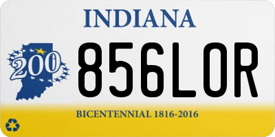 IN license plate 856LOR