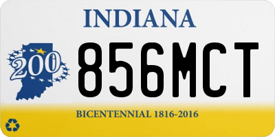 IN license plate 856MCT