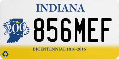 IN license plate 856MEF