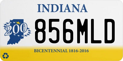 IN license plate 856MLD