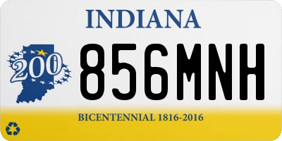 IN license plate 856MNH