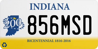 IN license plate 856MSD