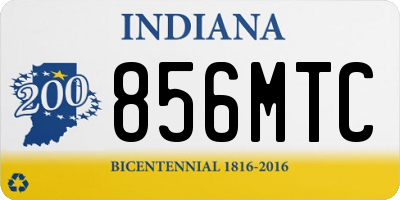 IN license plate 856MTC