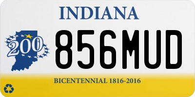 IN license plate 856MUD
