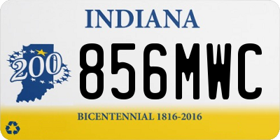 IN license plate 856MWC