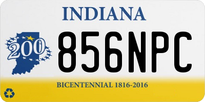 IN license plate 856NPC