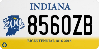 IN license plate 856OZB