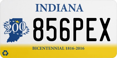 IN license plate 856PEX
