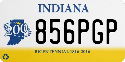 IN license plate 856PGP
