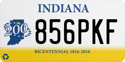 IN license plate 856PKF
