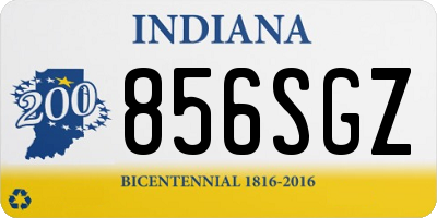 IN license plate 856SGZ