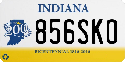 IN license plate 856SKO