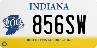 IN license plate 856SW