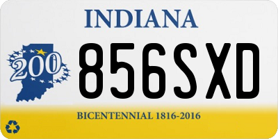 IN license plate 856SXD