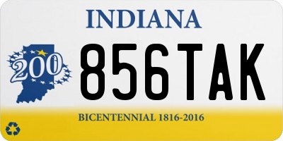 IN license plate 856TAK
