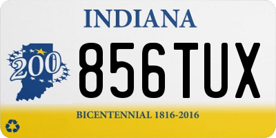 IN license plate 856TUX