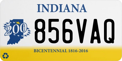 IN license plate 856VAQ