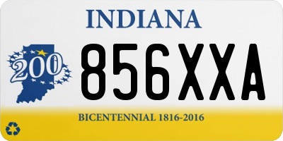 IN license plate 856XXA