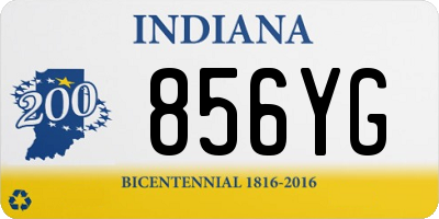 IN license plate 856YG