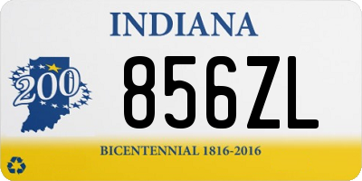 IN license plate 856ZL