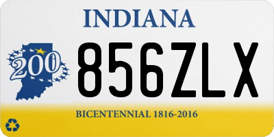 IN license plate 856ZLX